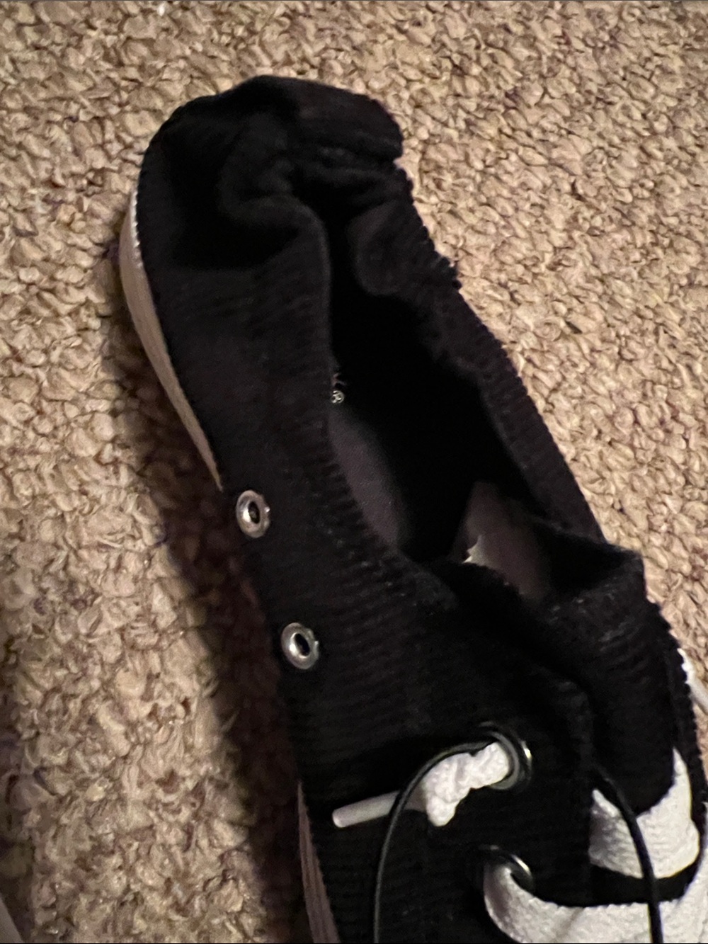 Falls Creek Black and White Slip-On Athletic Sneakers - Picture 5 of 6